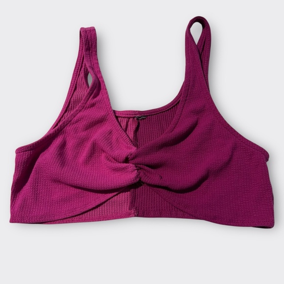 LOT of 2 WILD FABLE TARGET 2 TONE Bralette Sport Crop Tank Top Green Pink XL - Picture 5 of 8